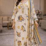 Elegant Off-White Viscose Vertical Printed Kurta Set with Dupatta | Graceful Ethnic Wear for Women